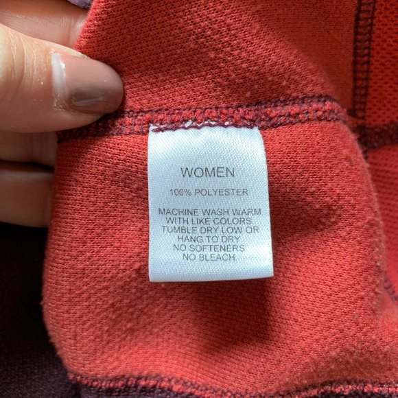 Eastern Mountain Sports Women’s Red Sweater Side Neck Zipper Pullover Large - Picture 8 of 9